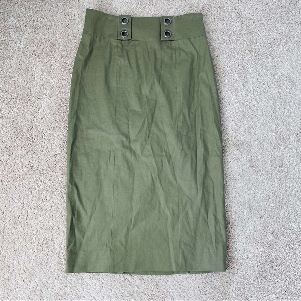BCBG Green MIDI Skirt